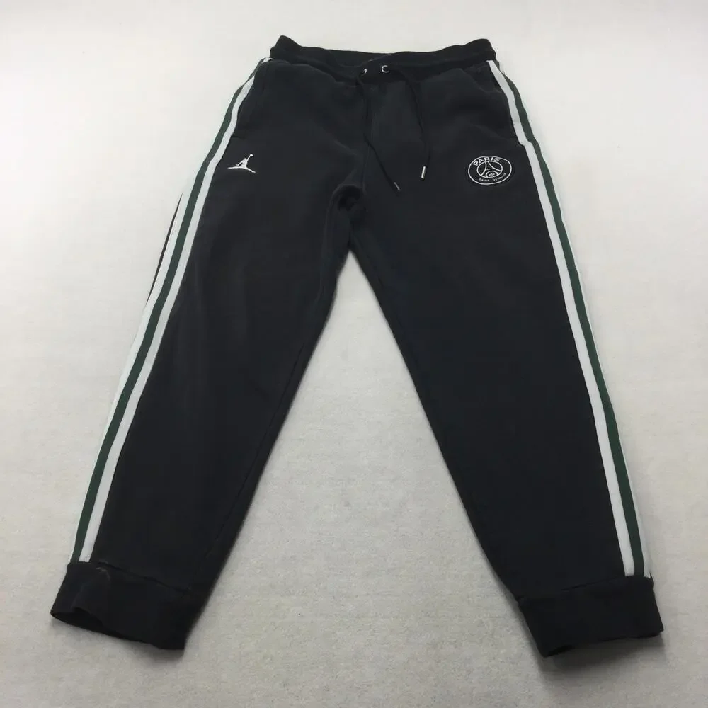 Paris Saint-Germain Pants Mens Medium Black Soccer Nike Jordan Track Jogger